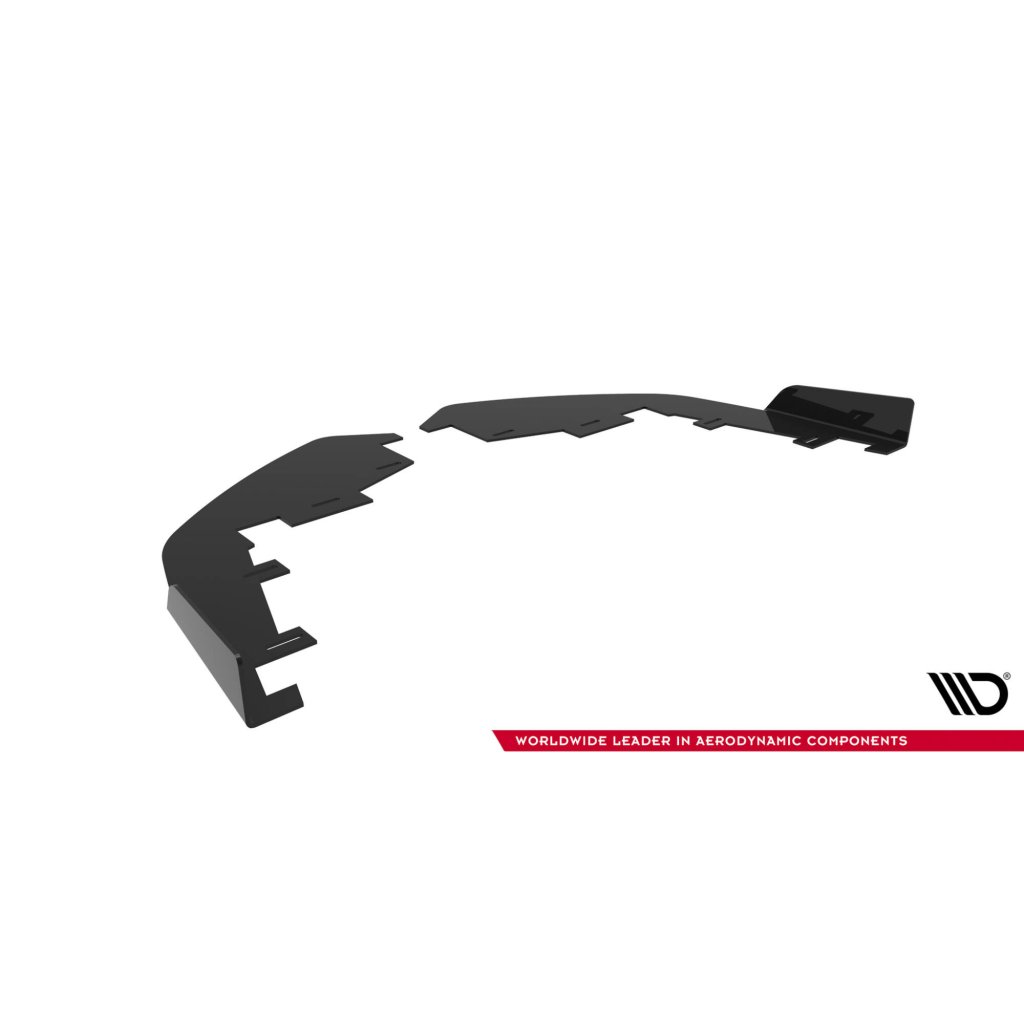 Maxton Design rohové spoilery pod přední nárazník pro Mitsubishi Lancer Evo Mk10, plast ABS bez povrchové úpravy