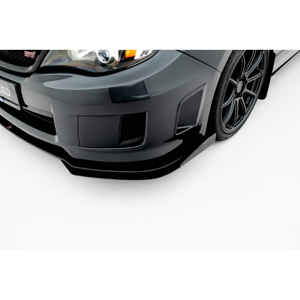 Maxton Design rohové spoilery pod přední nárazník pro Subaru Impreza WRX STi Mk3 Facelift, plast ABS bez povrchové úpravy