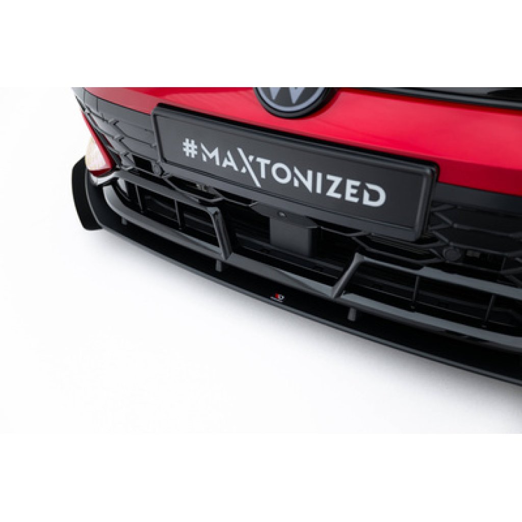 Maxton Design rohové spoilery pod přední nárazník pro Volkswagen Golf GTI Mk8 Facelift, plast ABS bez povrchové úpravy, Clubsport