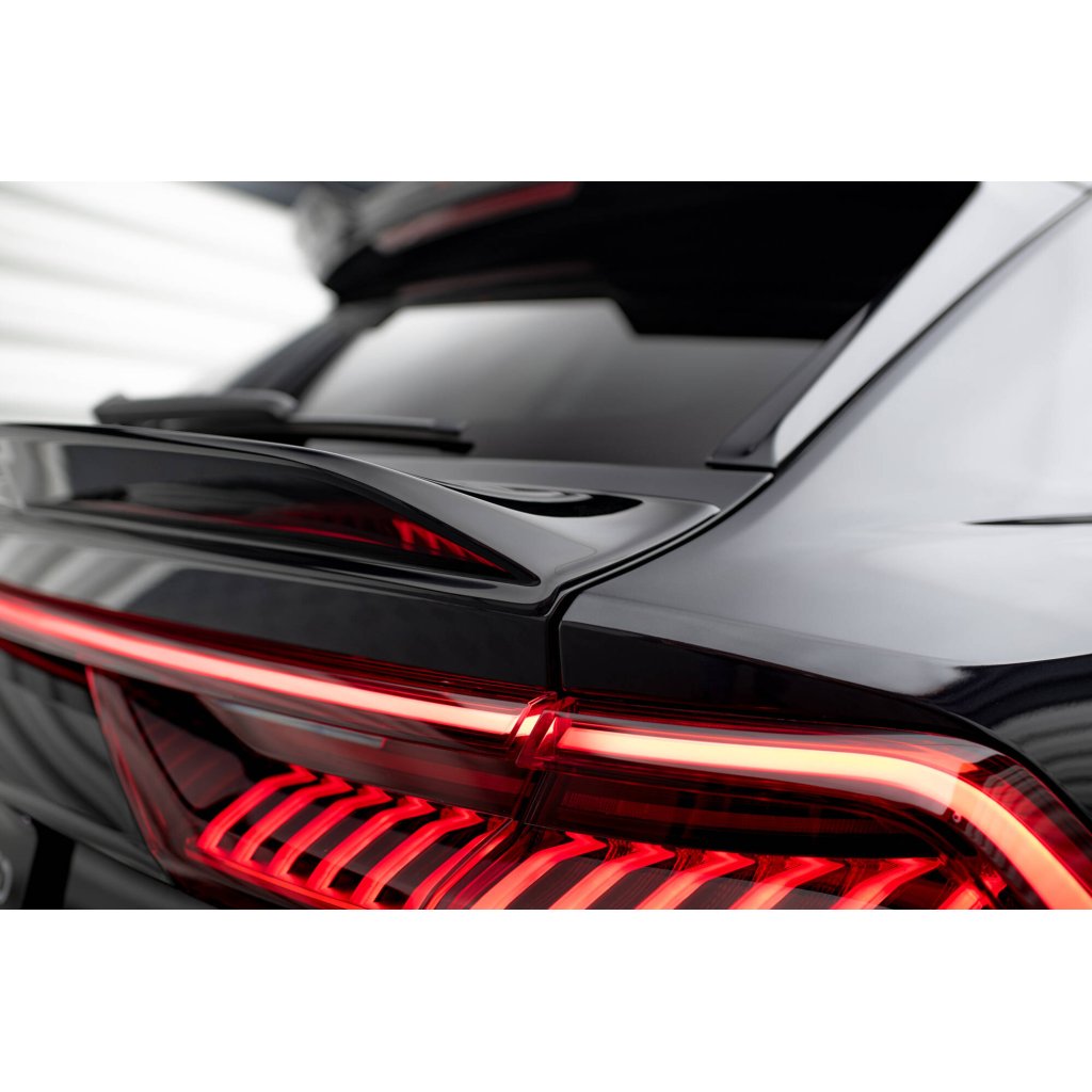 Maxton Design spodní prodloužení spoileru 3d pro Audi Q8 Mk1, černý lesklý plast ABS, S-Line