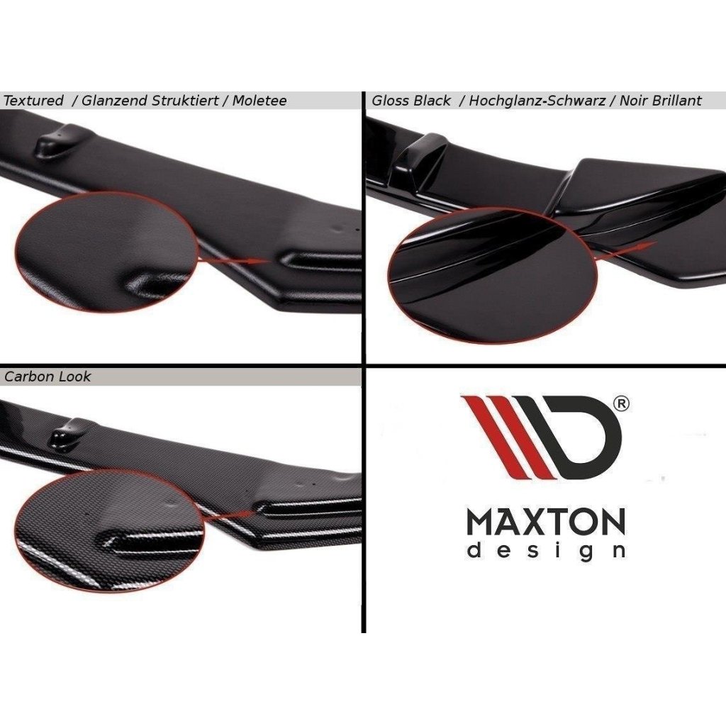 Maxton Design spoiler pod přední nárazník pro Audi A3 8P, černý lesklý plast ABS, facelift, r.v. 2008-2013