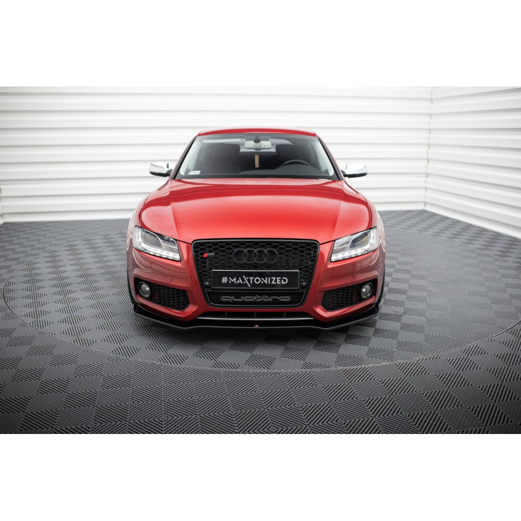 Maxton Design spoiler pod přední nárazník pro Audi A5, S5 8T, černý lesklý plast ABS