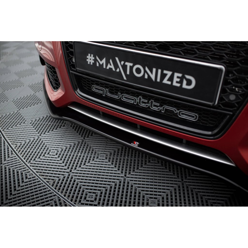 Maxton Design spoiler pod přední nárazník pro Audi A5, S5 8T, černý lesklý plast ABS