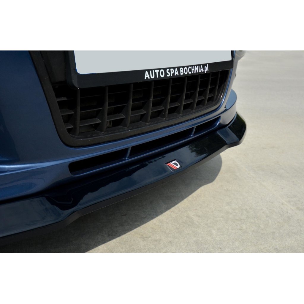 Maxton Design spoiler pod přední nárazník pro Audi A6 C6, černý lesklý plast ABS