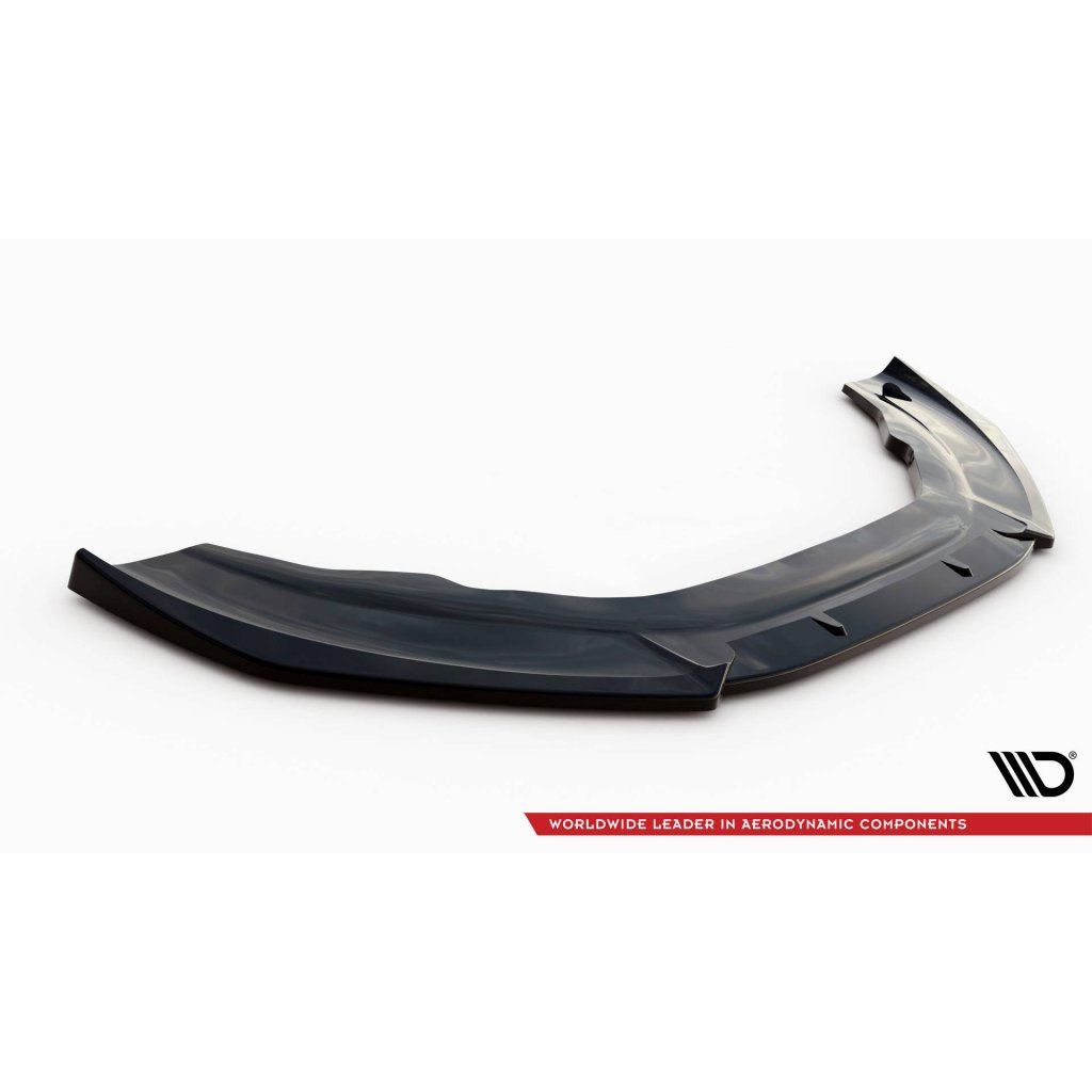 Maxton Design spoiler pod přední nárazník pro Audi A6 C7, černý lesklý plast ABS, vzhled RS6