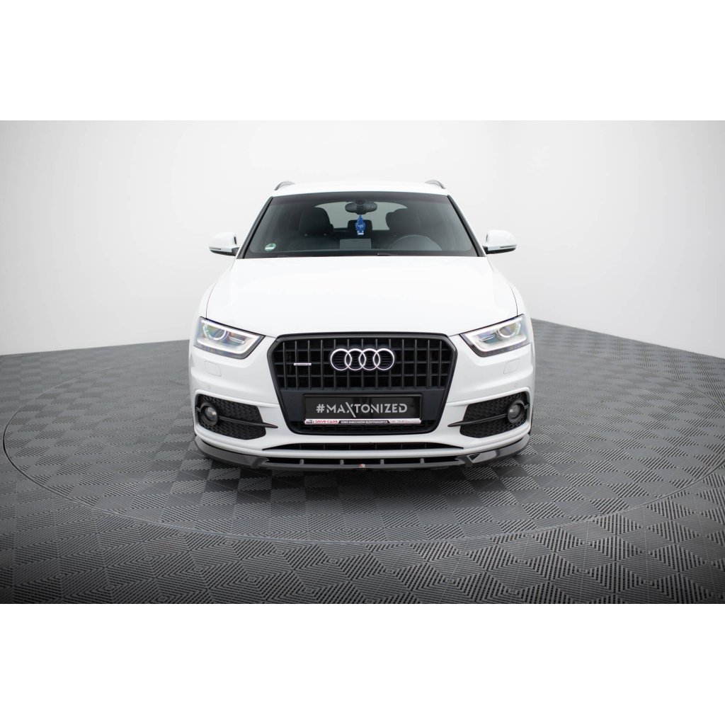 Maxton Design spoiler pod přední nárazník pro Audi Q3 8U, černý lesklý plast ABS, S-Line