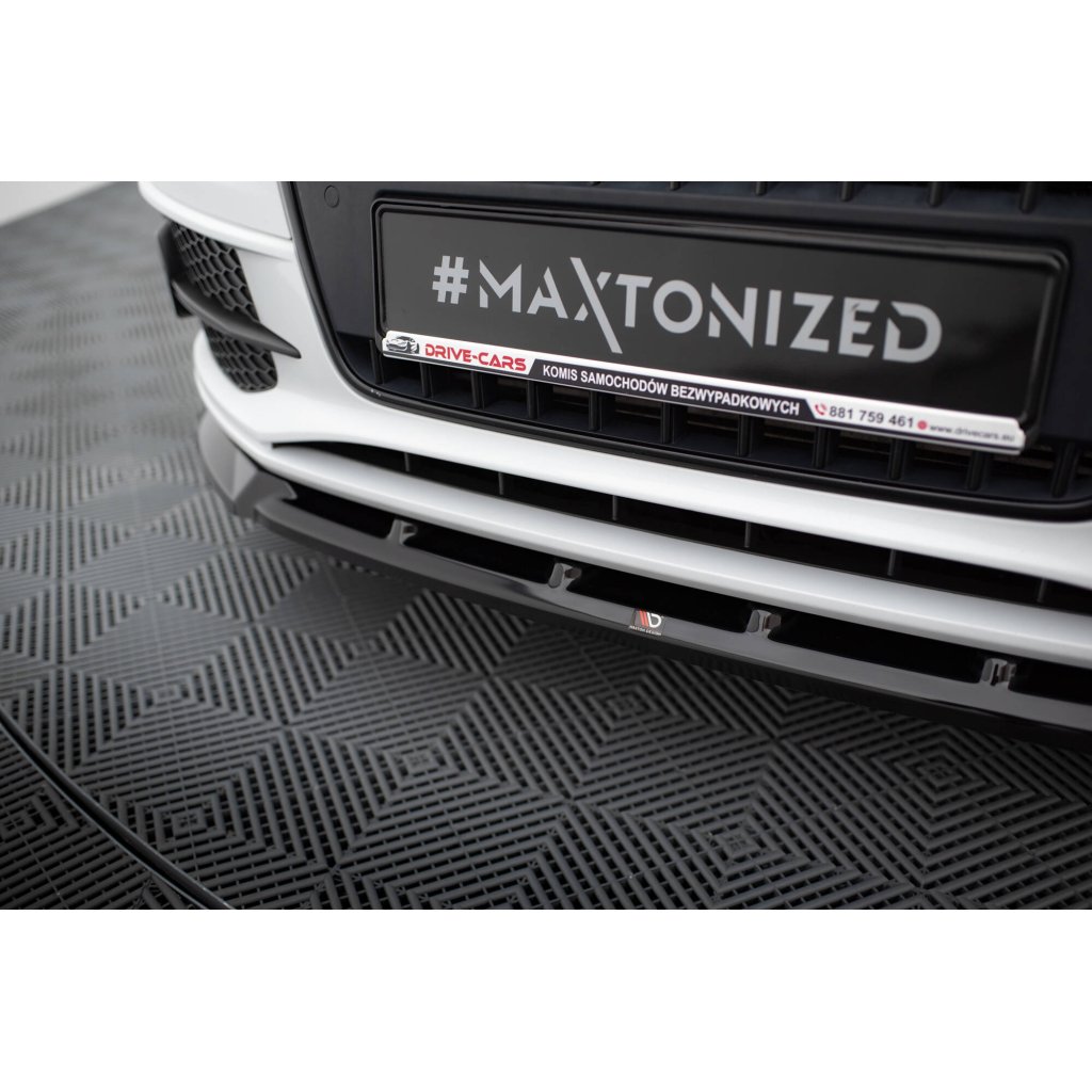 Maxton Design spoiler pod přední nárazník pro Audi Q3 8U, černý lesklý plast ABS, S-Line