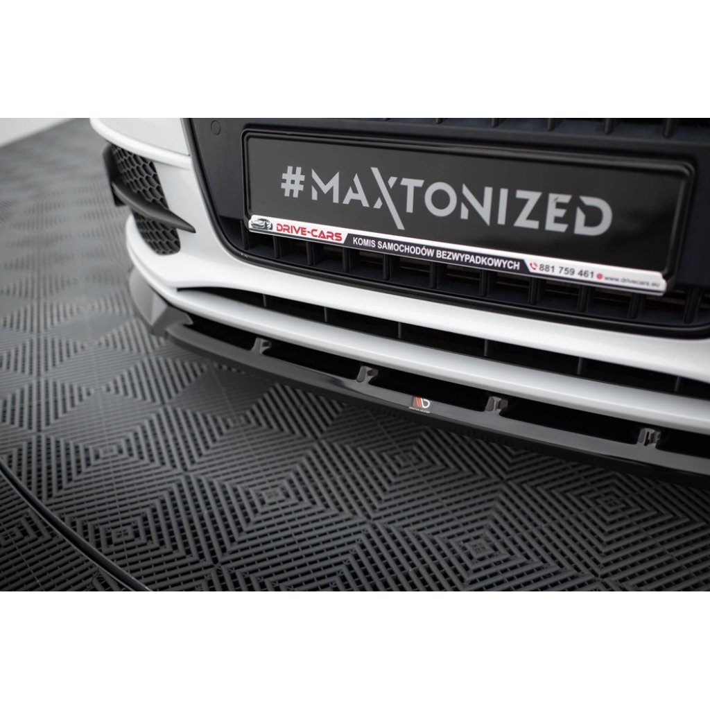 Maxton Design spoiler pod přední nárazník pro Audi Q3 8U, černý lesklý plast ABS, S-Line
