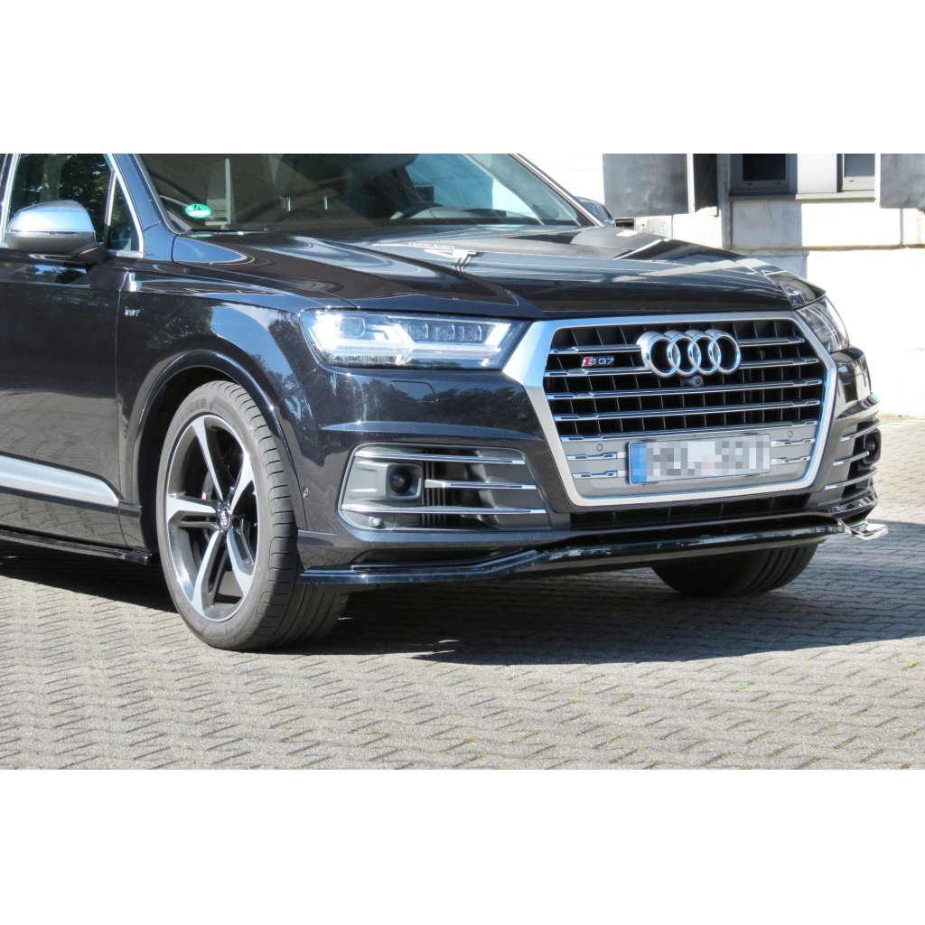 Maxton Design spoiler pod přední nárazník pro Audi Q7 Mk2 S-Line, černý lesklý plast ABS