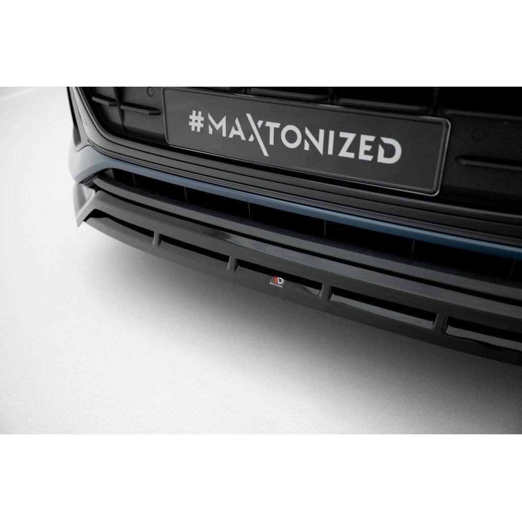 Maxton Design spoiler pod přední nárazník pro Audi Q8 Mk 1, černý lesklý plast ABS