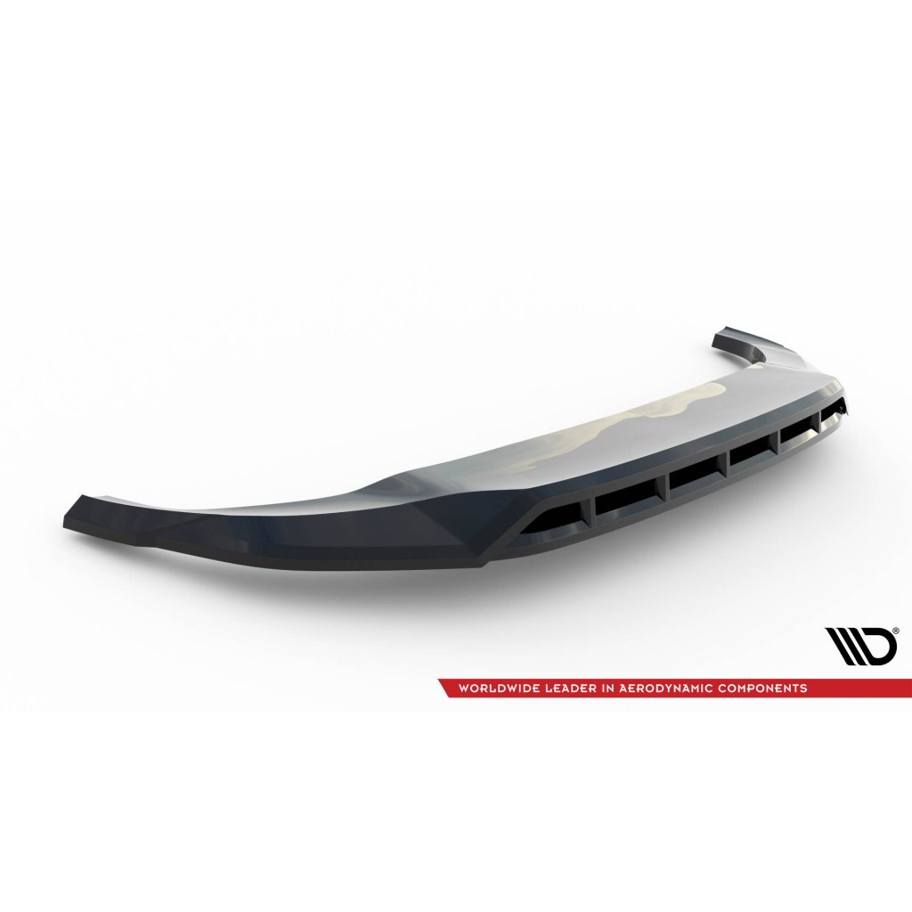 Maxton Design spoiler pod přední nárazník pro Audi Q8 Mk 1, černý lesklý plast ABS, S-Line