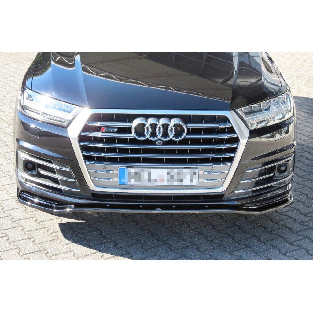 Maxton Design spoiler pod přední nárazník pro Audi SQ7 Mk2, černý lesklý plast ABS