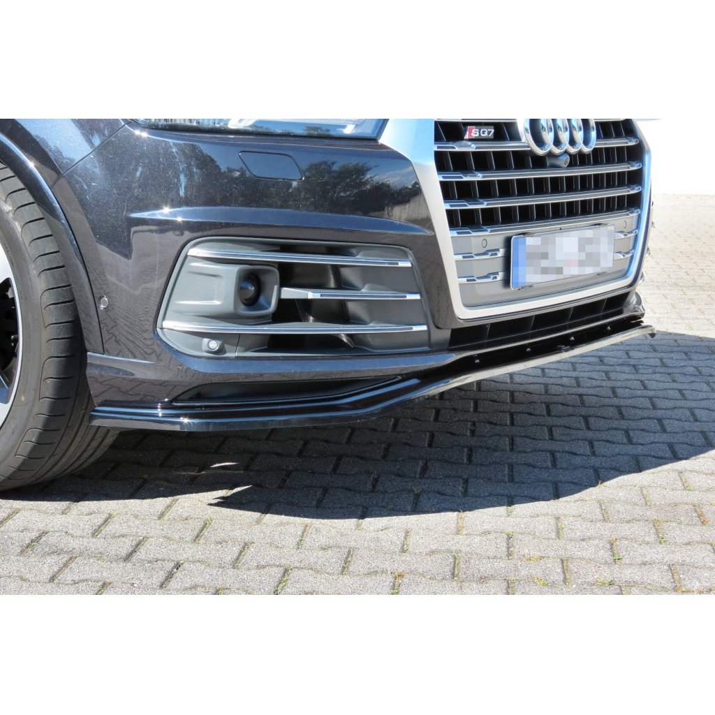 Maxton Design spoiler pod přední nárazník pro Audi SQ7 Mk2, černý lesklý plast ABS