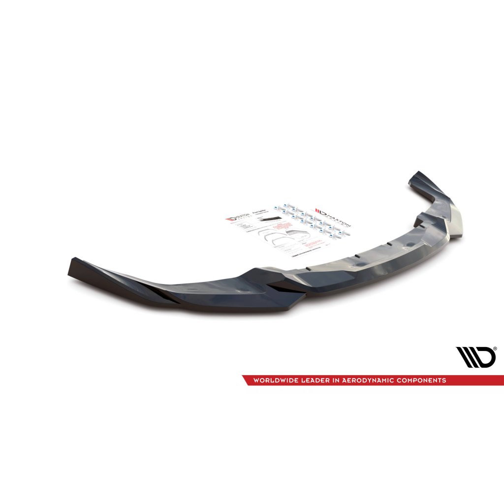 Maxton Design spoiler pod přední nárazník pro BMW M2 F87, černý lesklý plast ABS, pro verzi Competition