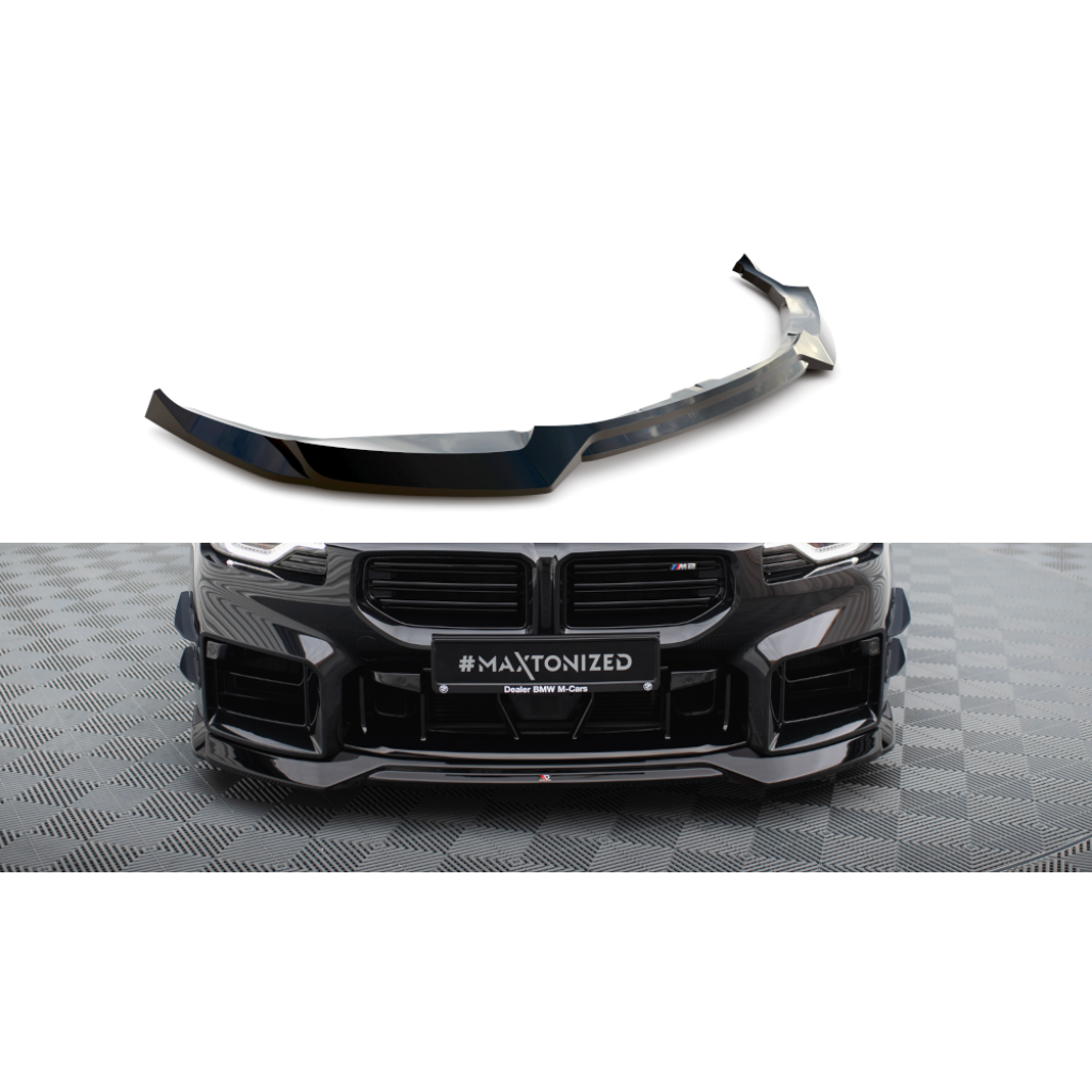 Maxton Design spoiler pod přední nárazník pro BMW M2 G87, černý lesklý plast ABS