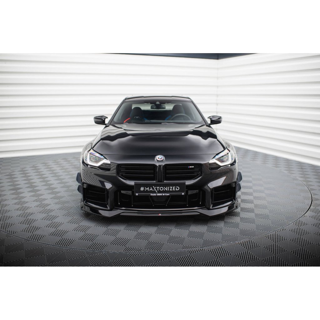 Maxton Design spoiler pod přední nárazník pro BMW M2 G87, černý lesklý plast ABS