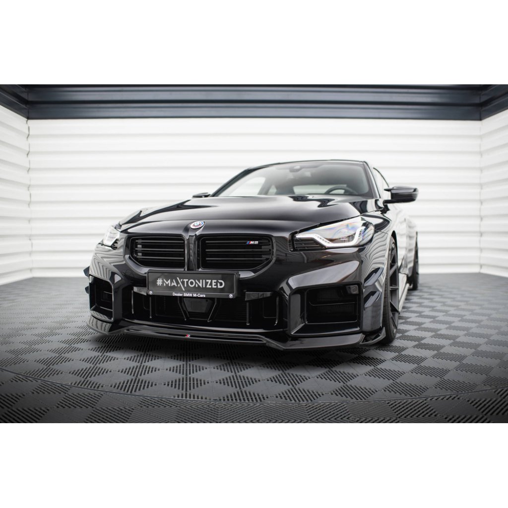 Maxton Design spoiler pod přední nárazník pro BMW M2 G87, černý lesklý plast ABS