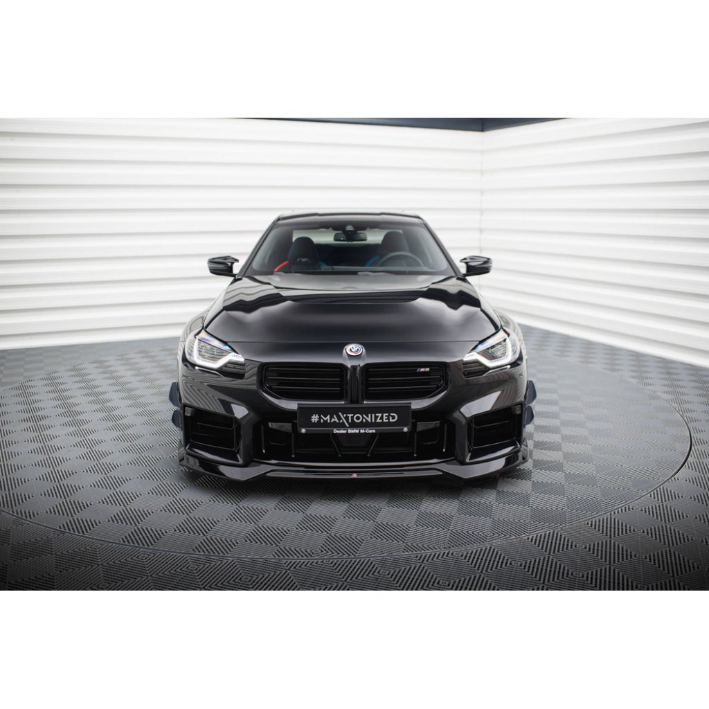 Maxton Design spoiler pod přední nárazník pro BMW M2 G87, černý lesklý plast ABS