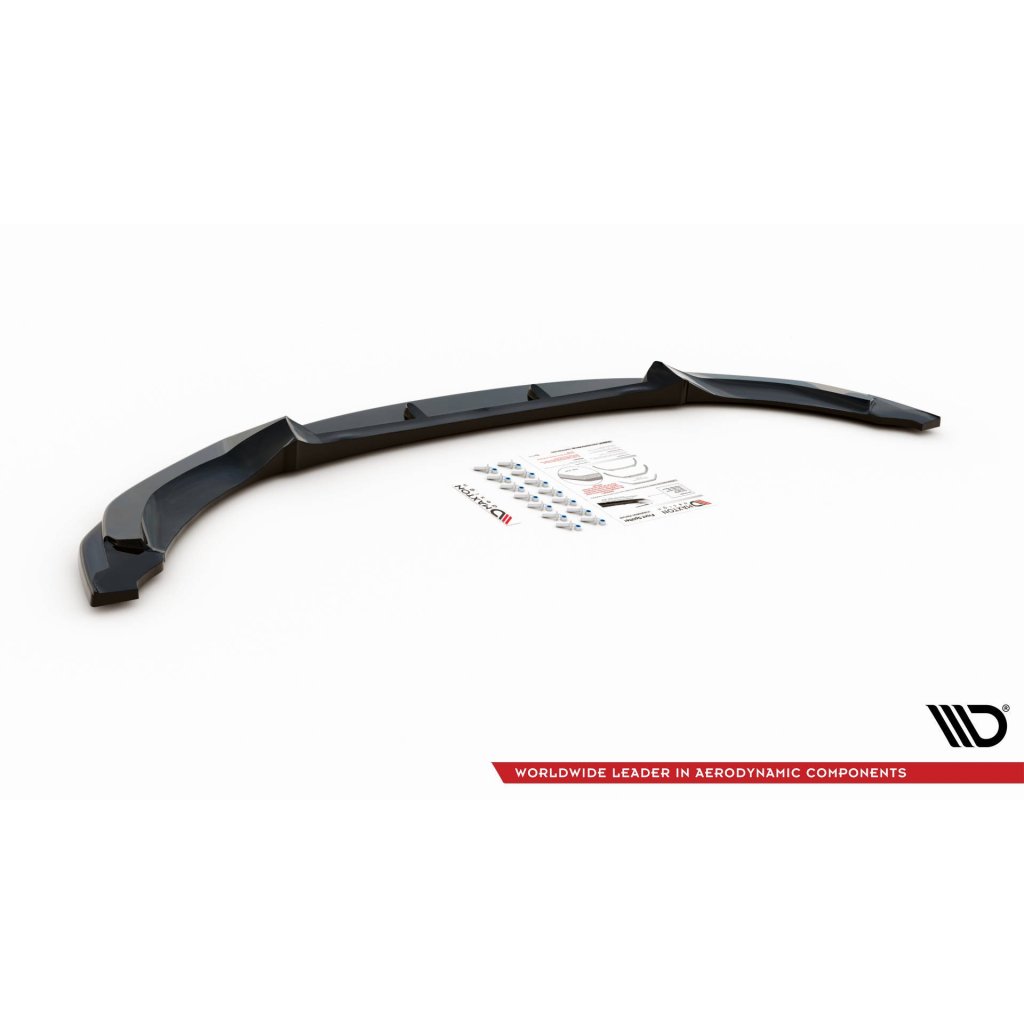 Maxton Design spoiler pod přední nárazník pro BMW M4 F82, černý lesklý plast ABS