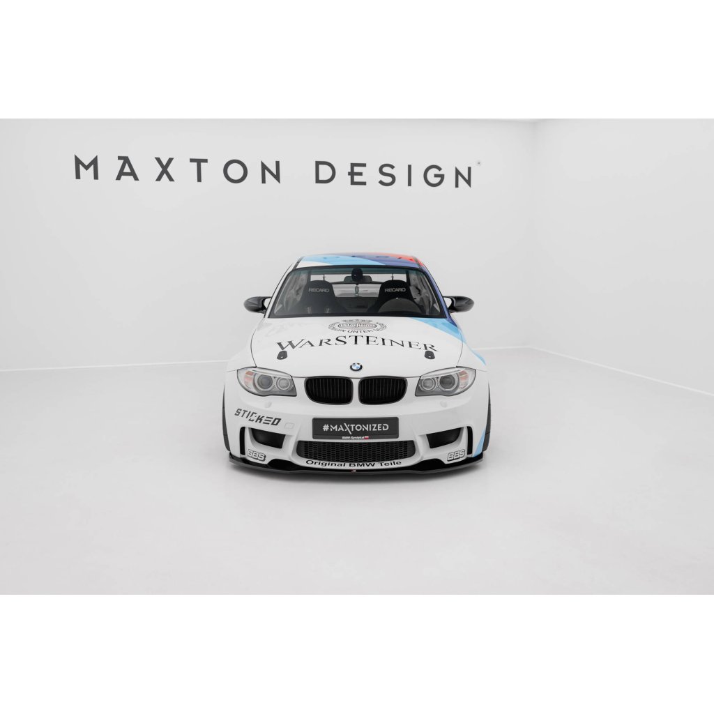 Maxton Design spoiler pod přední nárazník pro BMW řada 1 E82, černý lesklý plast ABS, M Coupe