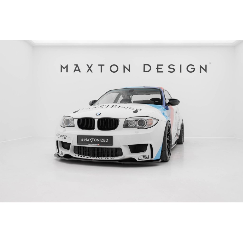 Maxton Design spoiler pod přední nárazník pro BMW řada 1 E82, černý lesklý plast ABS, M Coupe