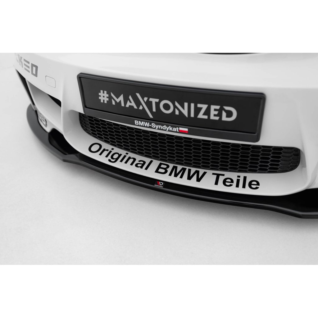 Maxton Design spoiler pod přední nárazník pro BMW řada 1 E82, černý lesklý plast ABS, M Coupe