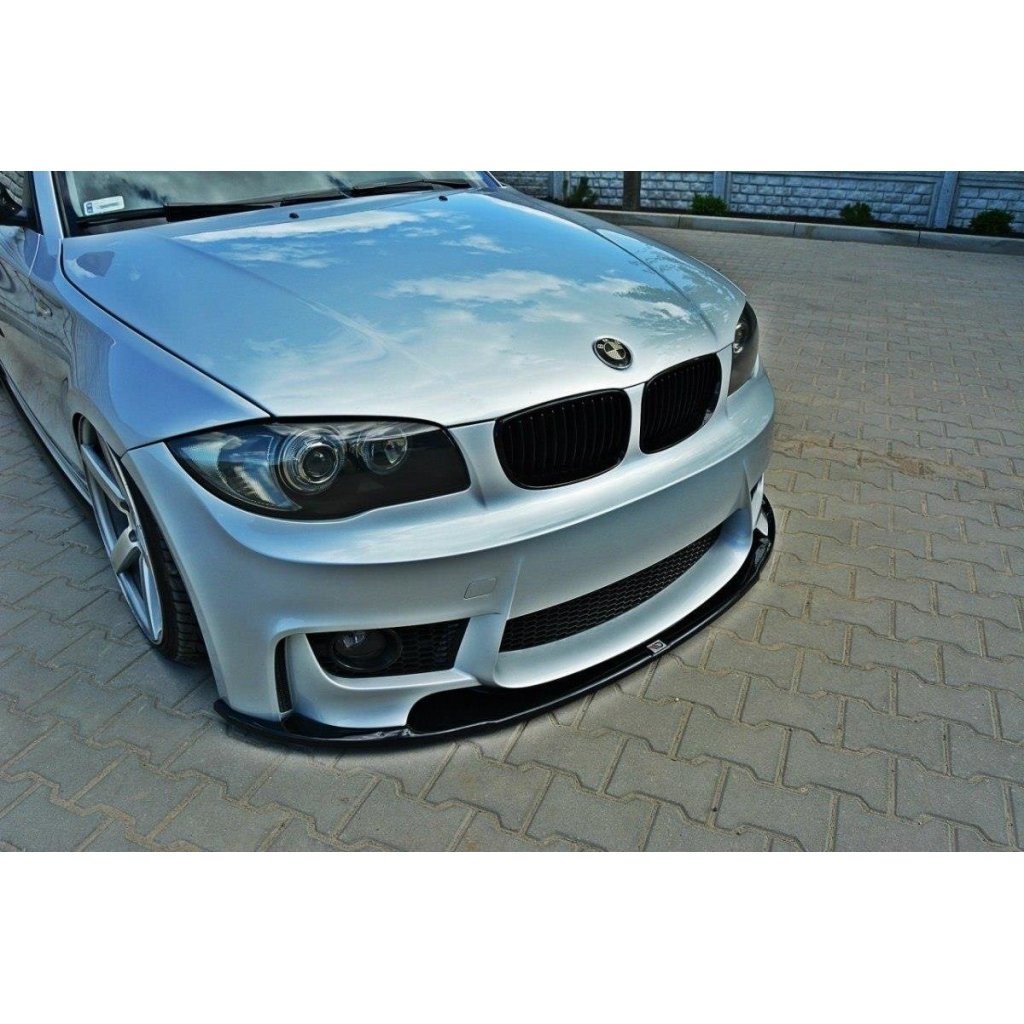 Maxton Design spoiler pod přední nárazník pro BMW řada 1 E87, černý lesklý plast ABS, M-Design