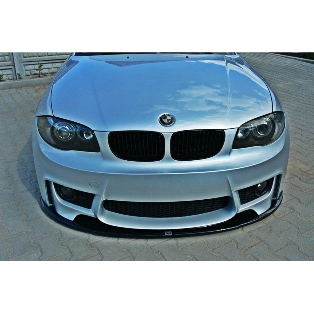 Maxton Design spoiler pod přední nárazník pro BMW řada 1 E87, černý lesklý plast ABS, M-Design
