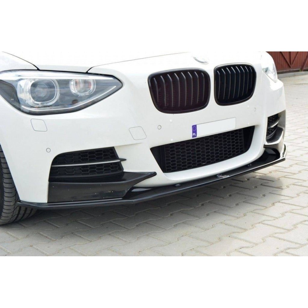 Maxton Design spoiler pod přední nárazník pro BMW řada 1 F20- F21, černý lesklý plast ABS