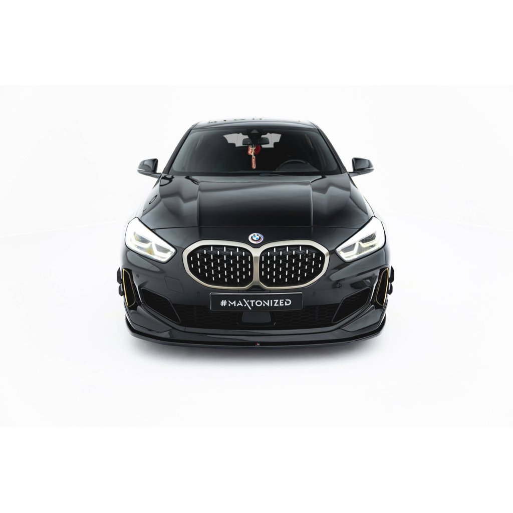 Maxton Design spoiler pod přední nárazník pro BMW řada 1 F40, černý lesklý plast ABS, M135i M-Performance