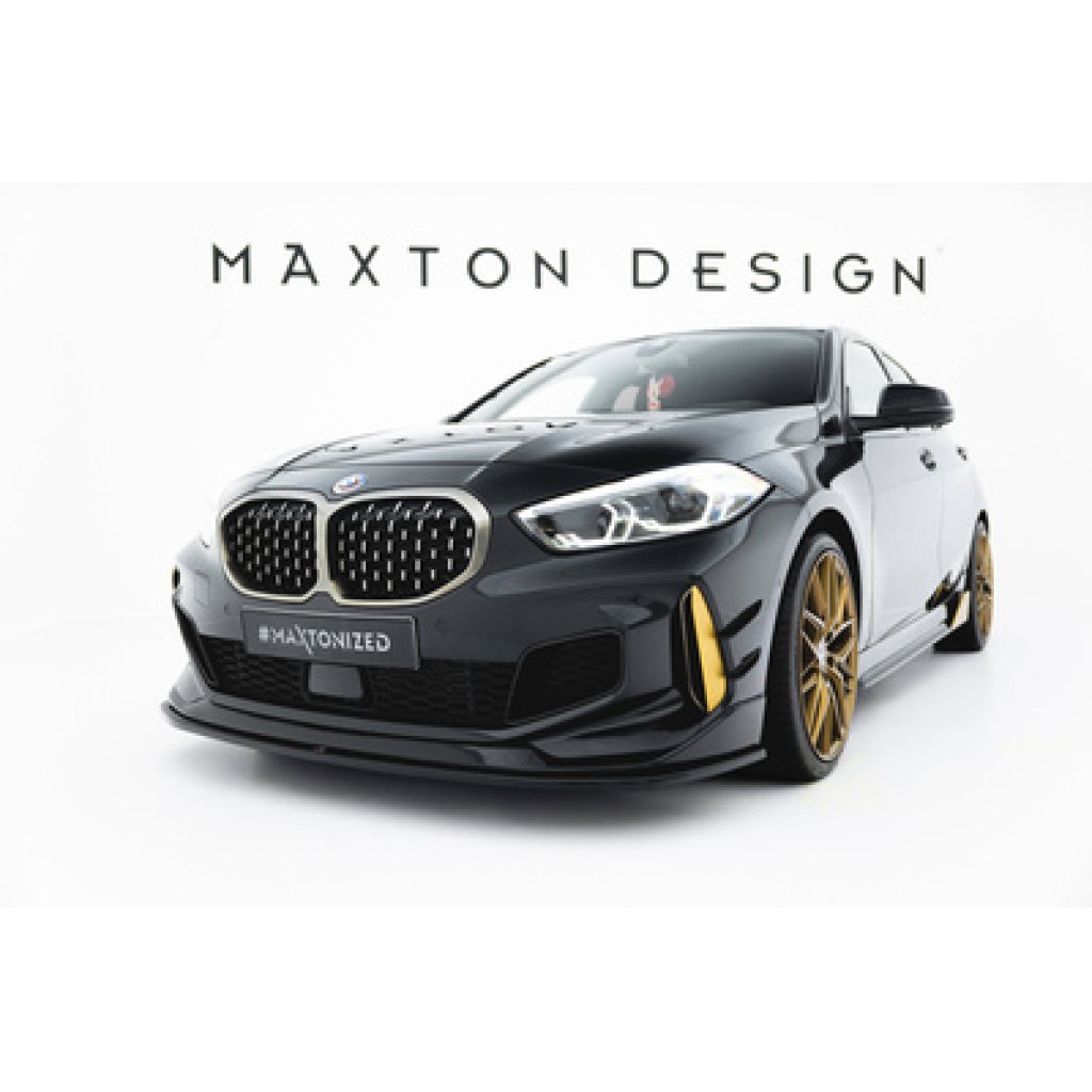 Maxton Design spoiler pod přední nárazník pro BMW řada 1 F40, černý lesklý plast ABS, M135i M-Performance