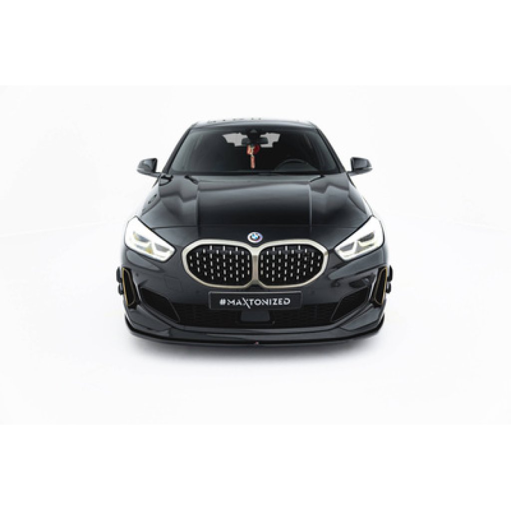 Maxton Design spoiler pod přední nárazník pro BMW řada 1 F40, černý lesklý plast ABS, M135i M-Performance