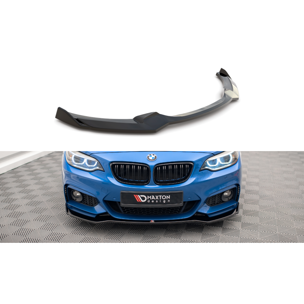 Maxton Design spoiler pod přední nárazník pro BMW řada 2 F22, carbon-Look, M-pack