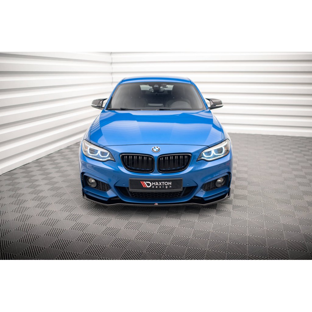 Maxton Design spoiler pod přední nárazník pro BMW řada 2 F22, černý lesklý plast ABS, M-pack