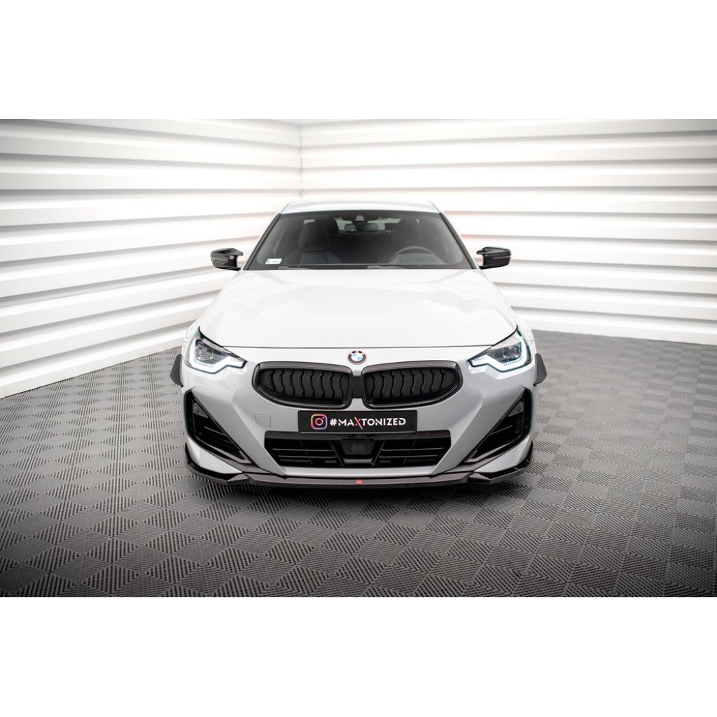 Maxton Design spoiler pod přední nárazník pro BMW řada 2 G42 M240i, G42 M-Pack, černý lesklý plast ABS
