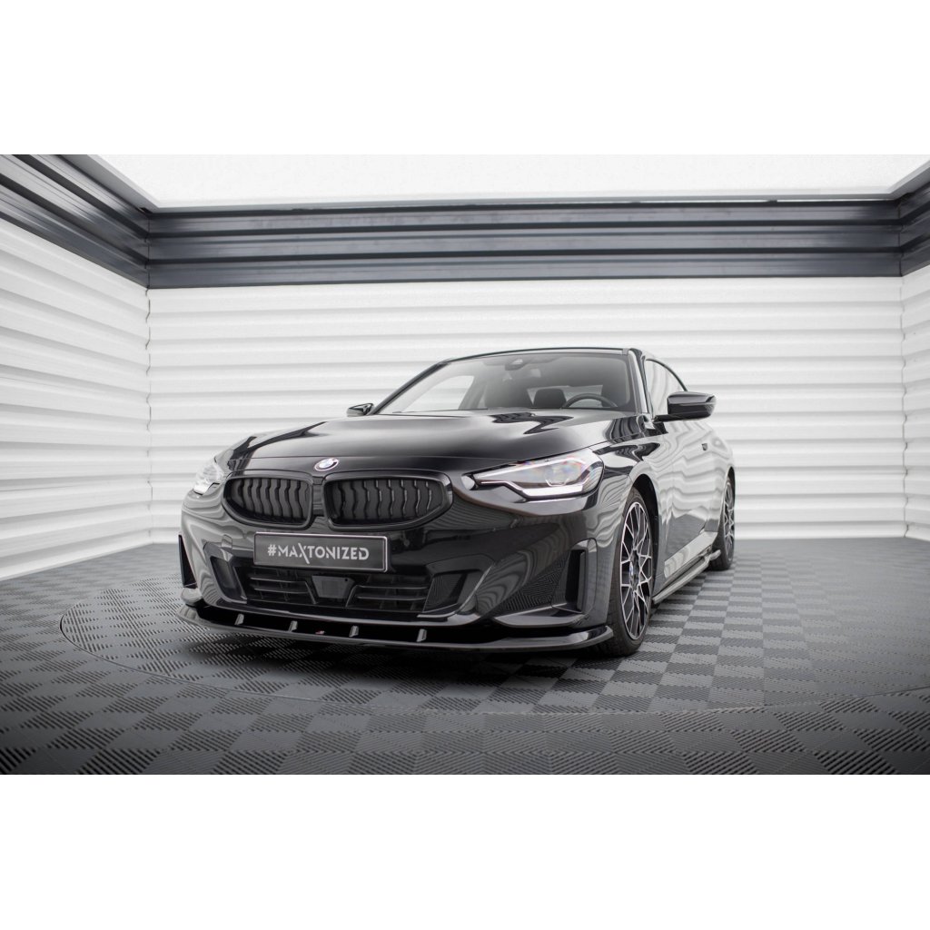Maxton Design spoiler pod přední nárazník pro BMW řada 2 G42 Standard, černý lesklý plast ABS