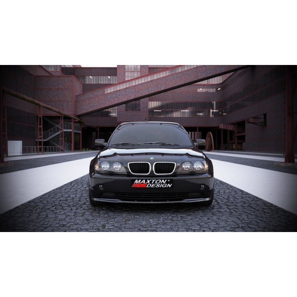 Maxton Design spoiler pod přední nárazník pro BMW řada 3 E46, černý lesklý plast ABS, Sedan, facelift
