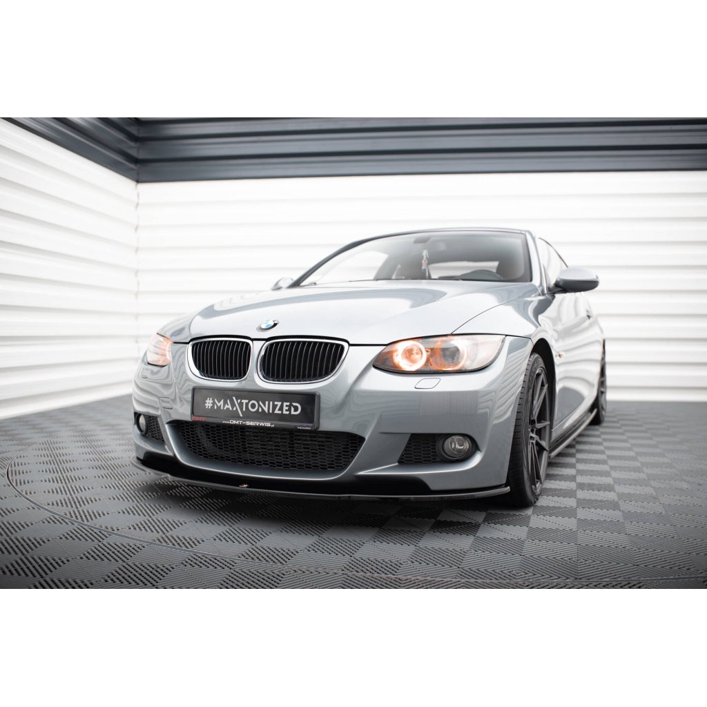 Maxton Design spoiler pod přední nárazník pro BMW řada 3 E92, černý lesklý plast ABS