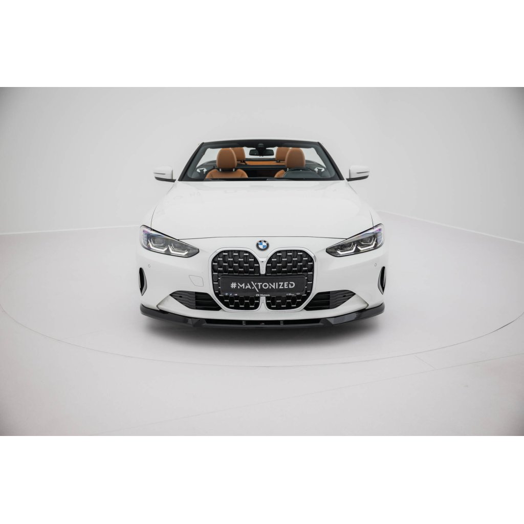 Maxton Design spoiler pod přední nárazník pro BMW řada 4 G22, G22 Facelift, G23, G23 Facelift, černý lesklý plast ABS, Coupe / Cabrio