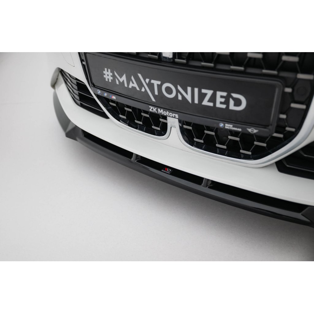 Maxton Design spoiler pod přední nárazník pro BMW řada 4 G22, G22 Facelift, G23, G23 Facelift, černý lesklý plast ABS, Coupe / Cabrio