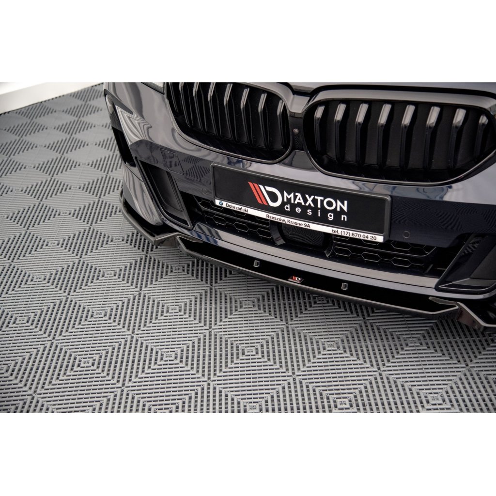 Maxton Design spoiler pod přední nárazník pro BMW řada 6 GT G32, černý lesklý plast ABS, Facelift