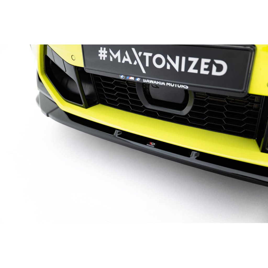Maxton Design spoiler pod přední nárazník pro BMW X4 M F98 Facelift, černý lesklý plast ABS