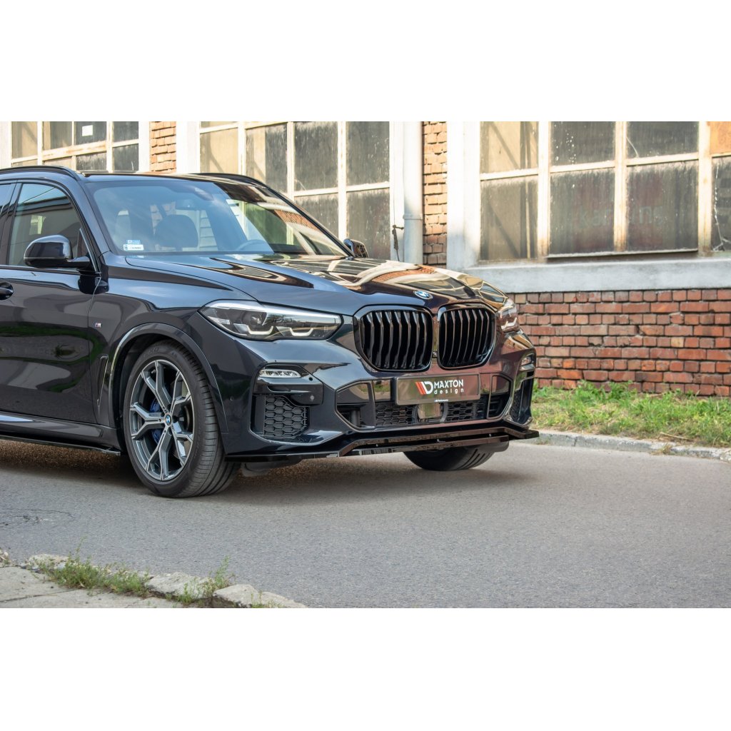 Maxton Design spoiler pod přední nárazník pro BMW X5 G05, černý lesklý plast ABS, M-pack