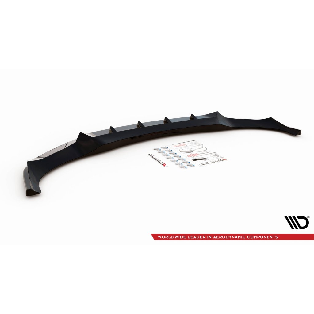 Maxton Design spoiler pod přední nárazník pro BMW X6 G06 /M-Pack, černý lesklý plast ABS