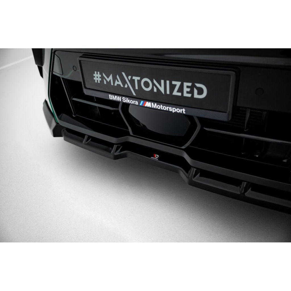 Maxton Design spoiler pod přední nárazník pro BMW X6 M F96 Facelift, černý lesklý plast ABS