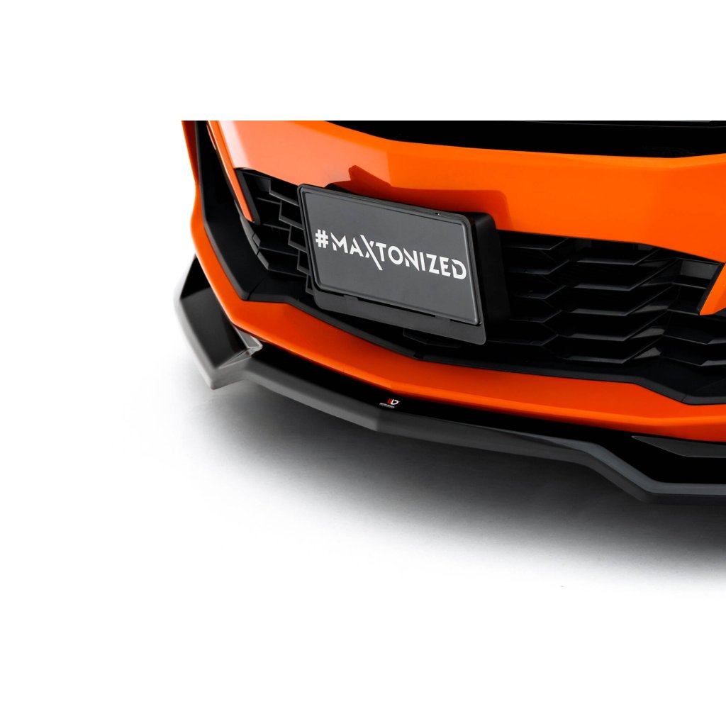 Maxton Design spoiler pod přední nárazník pro Chevrolet Camaro SS Mk6 Facelift, černý lesklý plast ABS