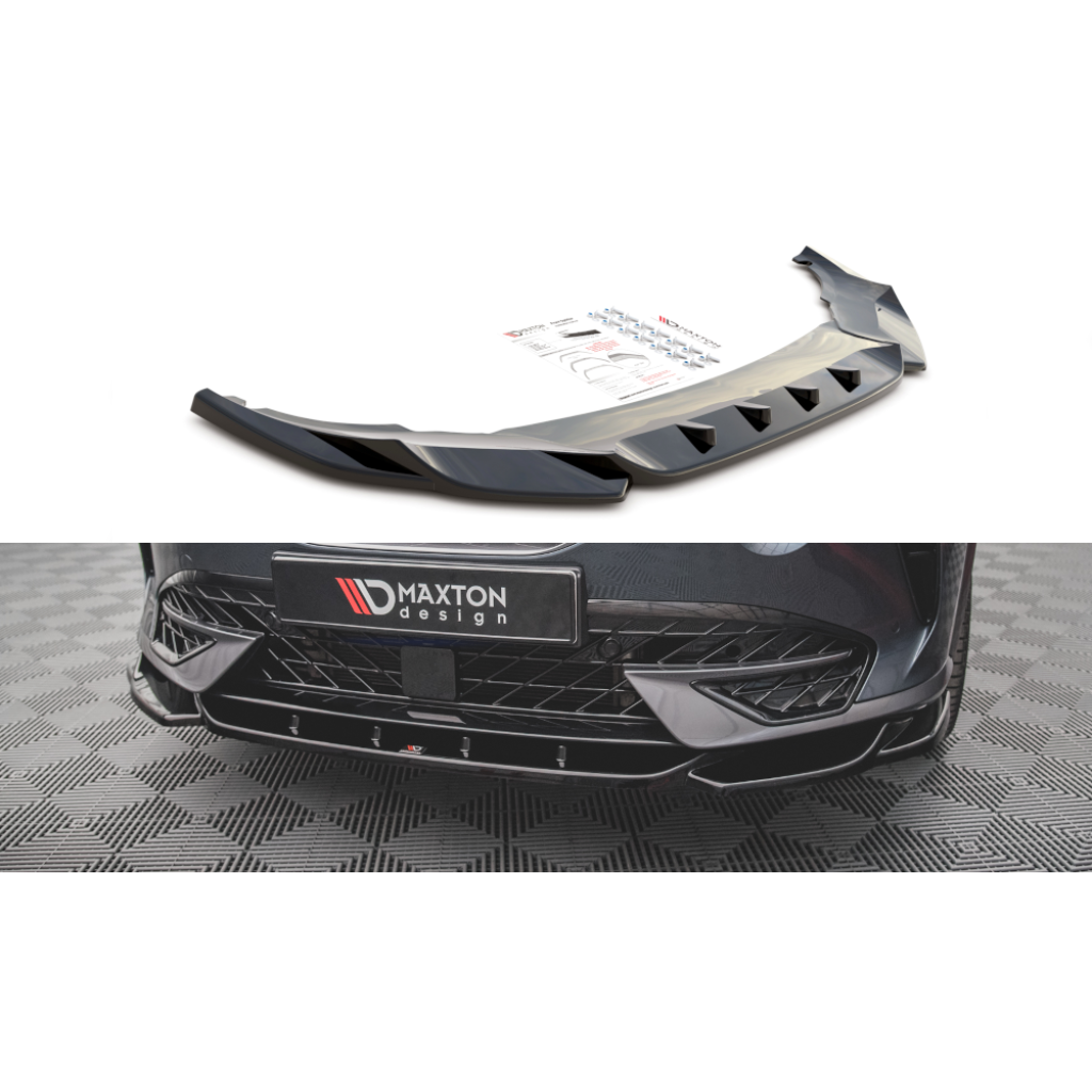 Maxton Design spoiler pod přední nárazník pro Cupra Formentor, černý lesklý plast ABS