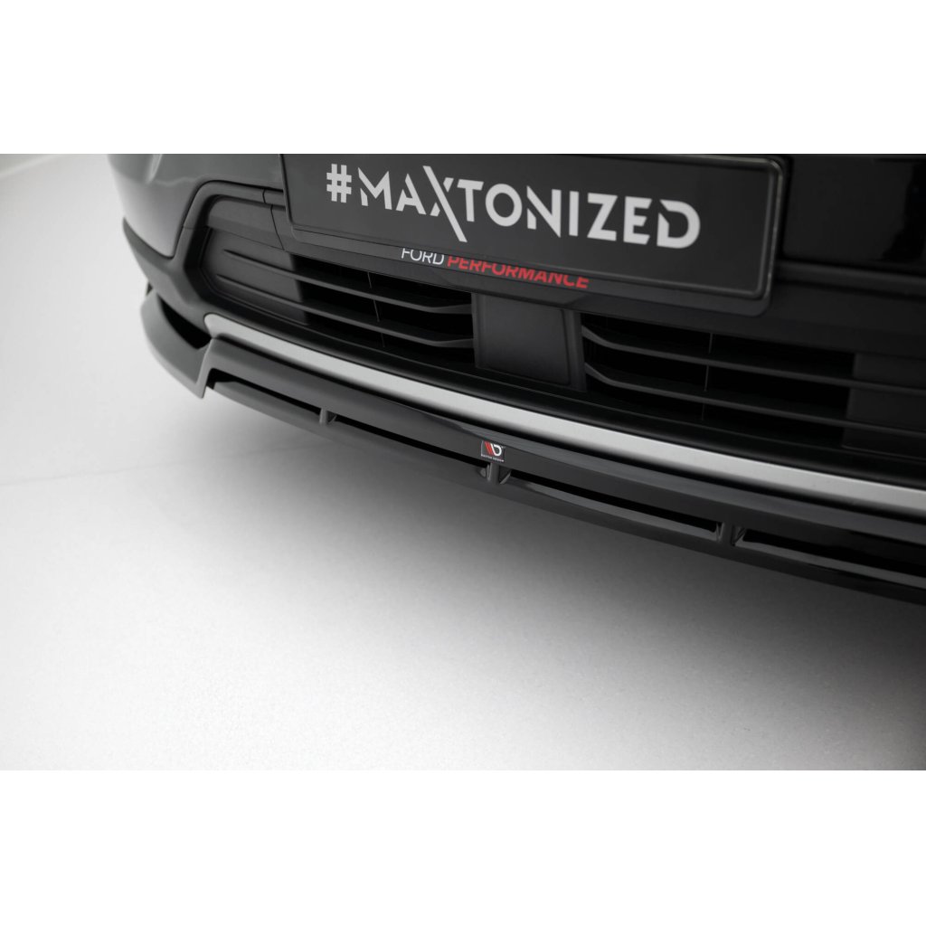 Maxton Design spoiler pod přední nárazník pro Ford Explorer XLT Mk6, černý lesklý plast ABS