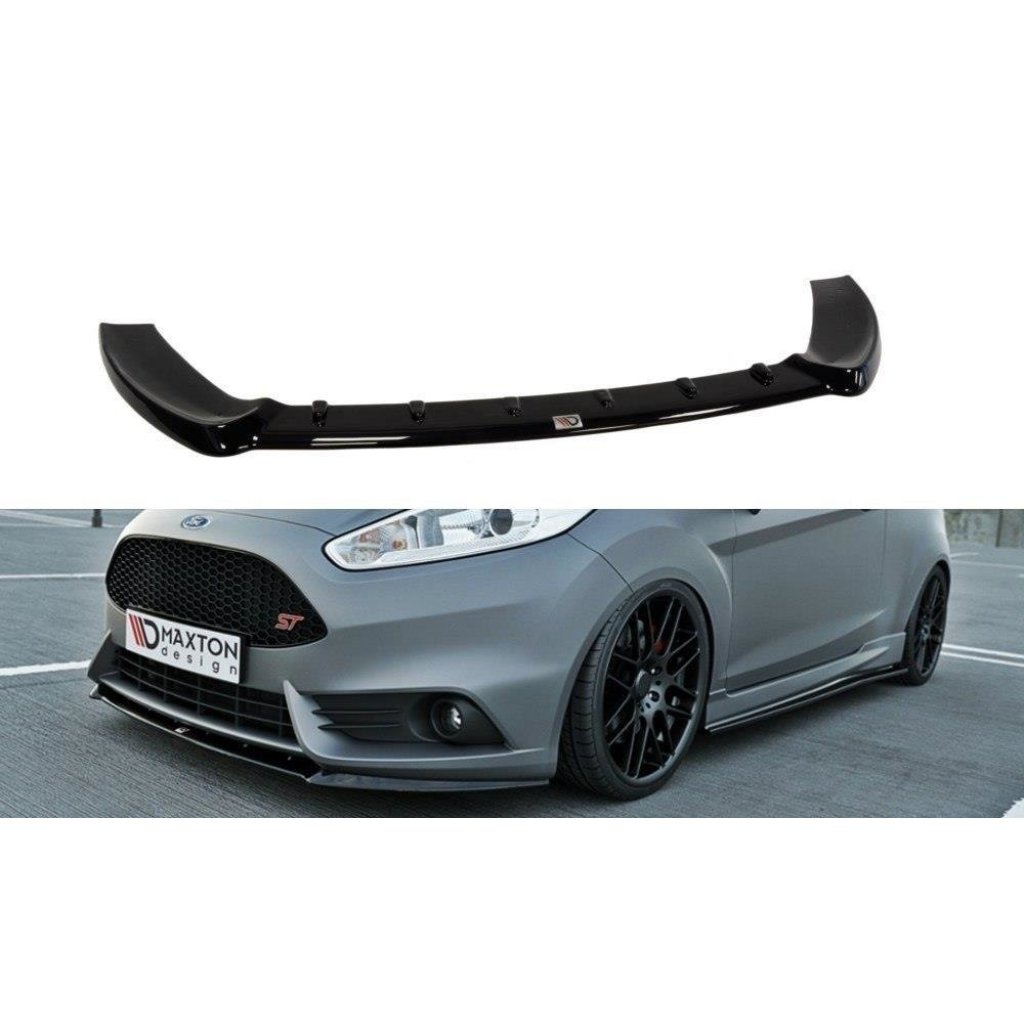 Maxton Design spoiler pod přední nárazník pro Ford Fiesta ST Mk7 Facelift, carbon-Look, Facelift