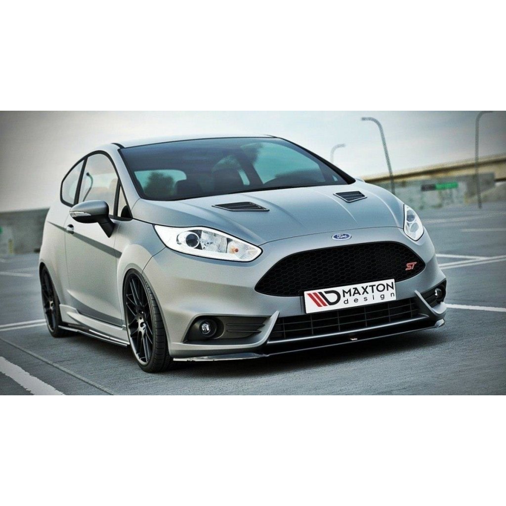 Maxton Design spoiler pod přední nárazník pro Ford Fiesta ST Mk7 Facelift, carbon-Look, Facelift